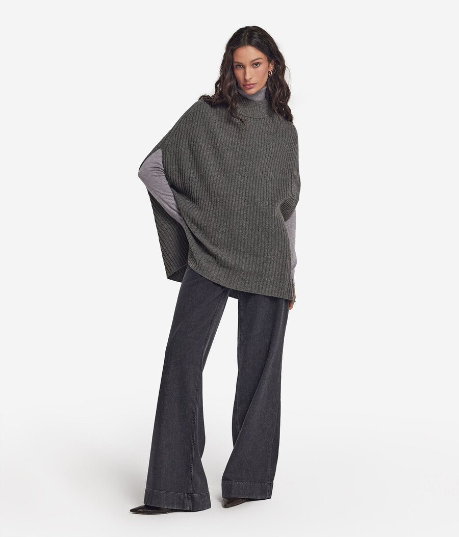 mantella in ultrasoft cashmere a coste