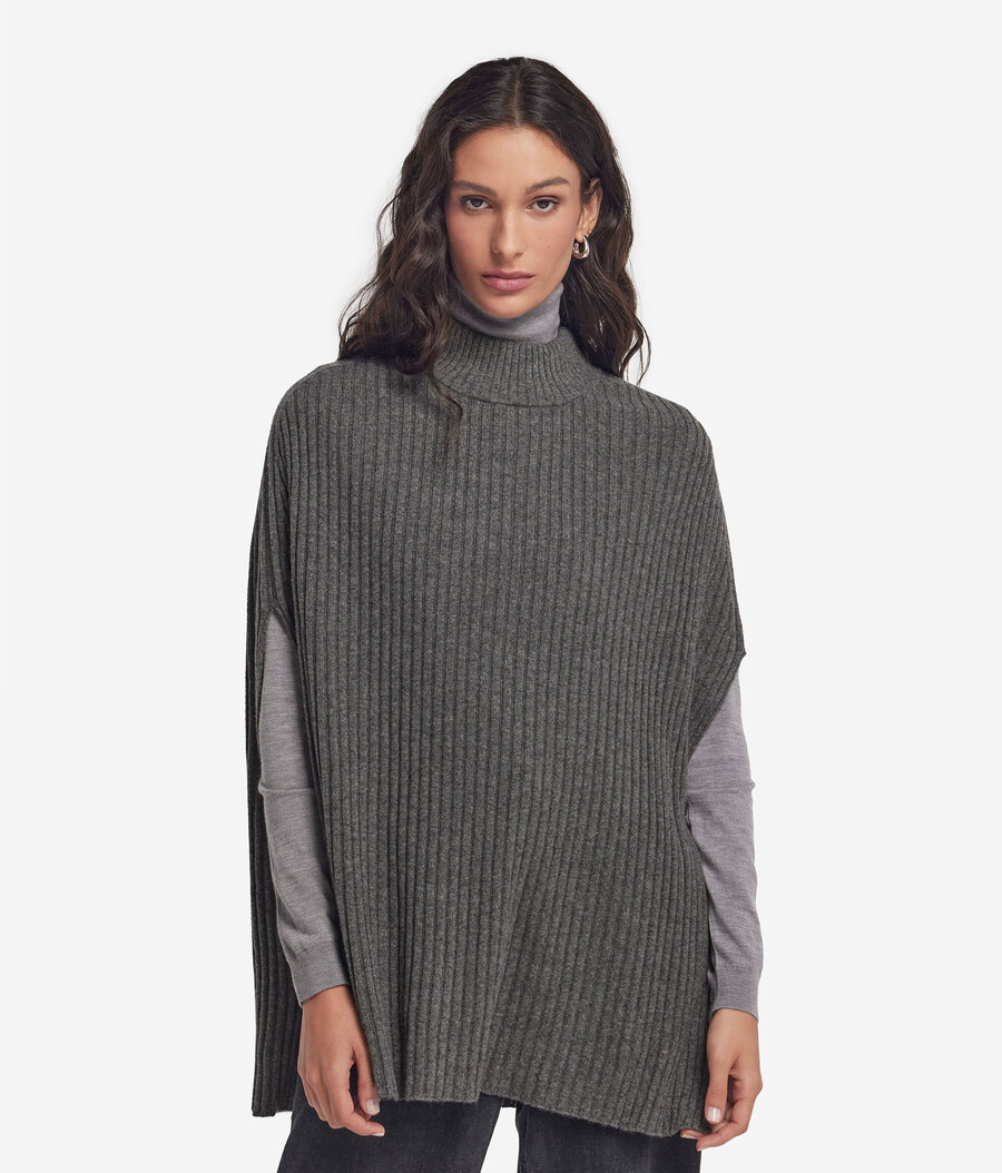 mantella in ultrasoft cashmere a coste