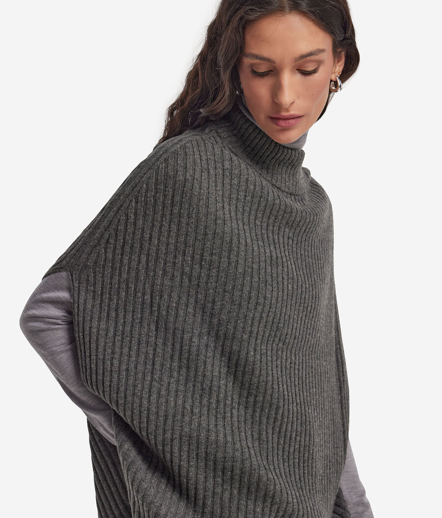 mantella in ultrasoft cashmere a coste
