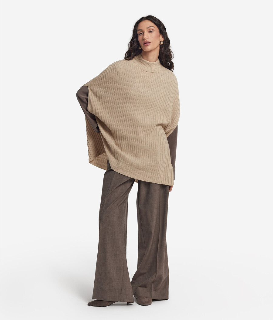 mantella in ultrasoft cashmere a coste