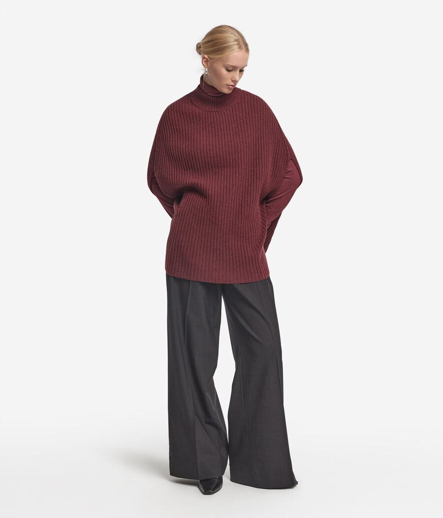 mantella in ultrasoft cashmere a coste