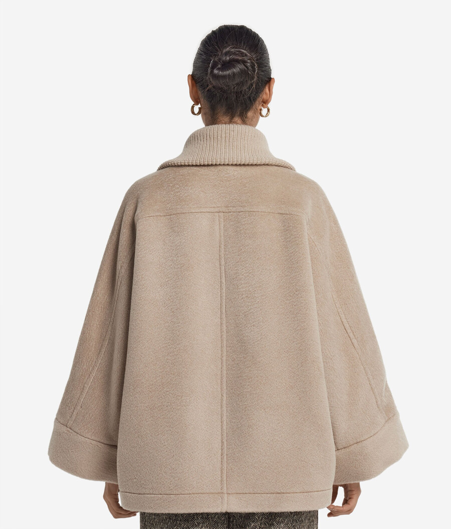 mantella in cashmere con cerniera