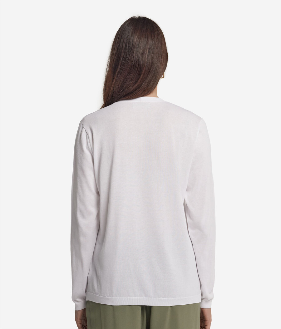 cardigan in cotone a maniche lunghe fresh