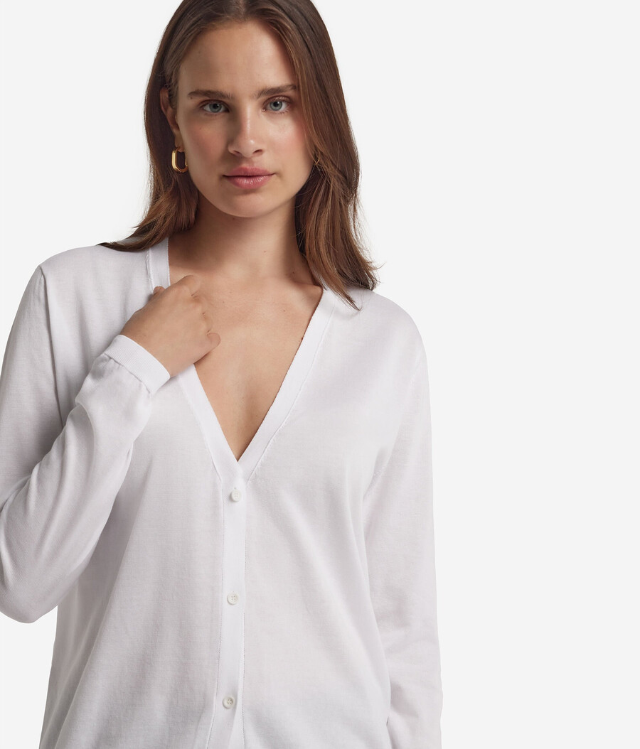 cardigan in cotone a maniche lunghe fresh