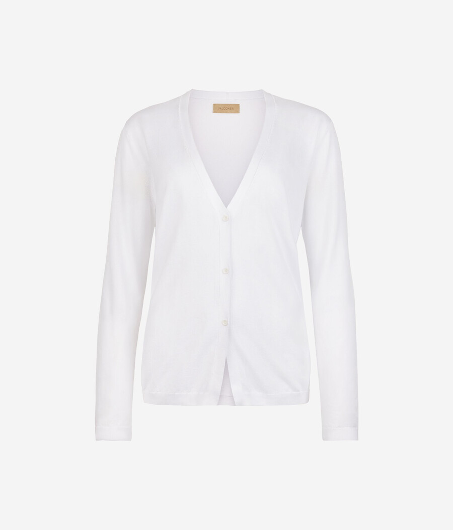 cardigan in cotone a maniche lunghe fresh