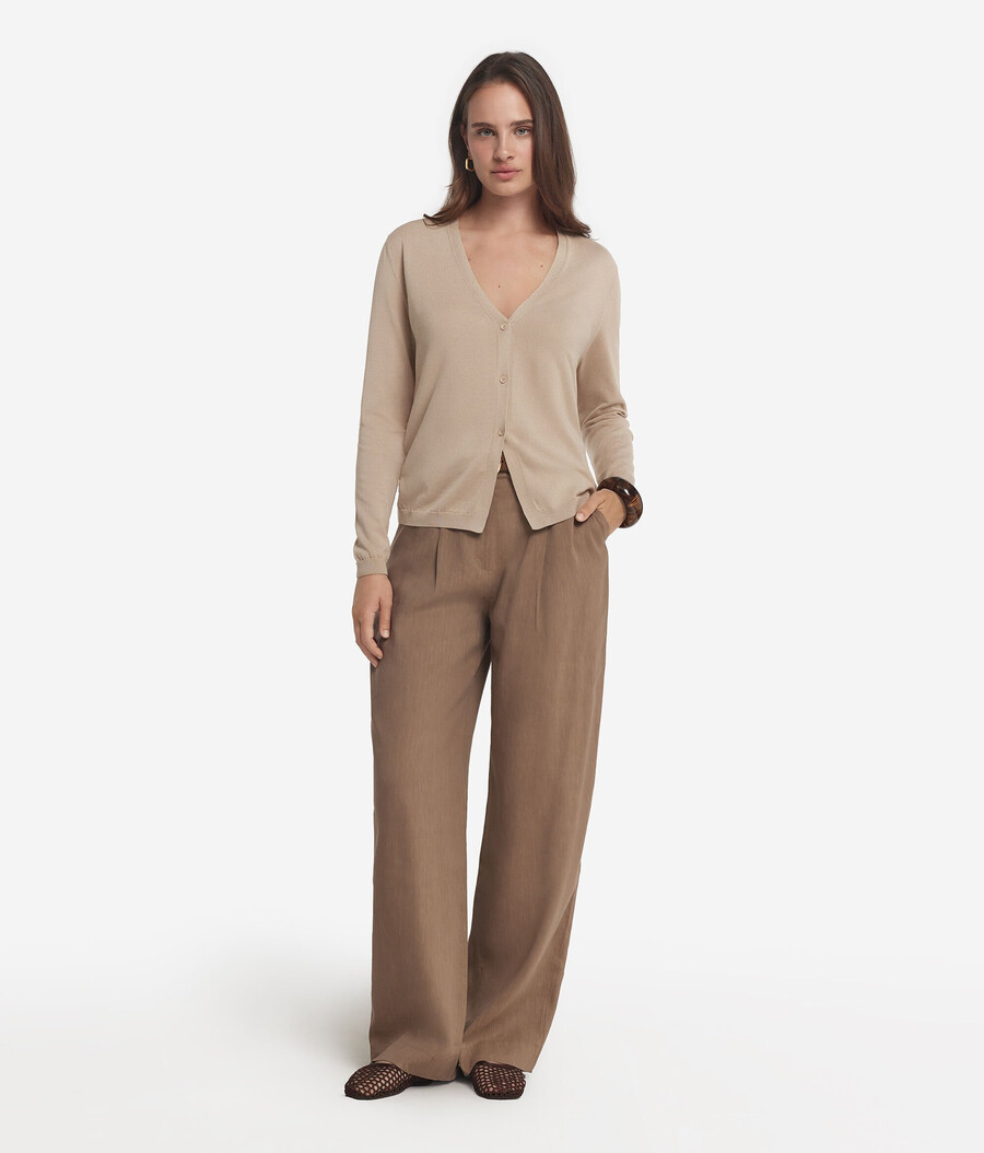 cardigan in cotone a maniche lunghe fresh