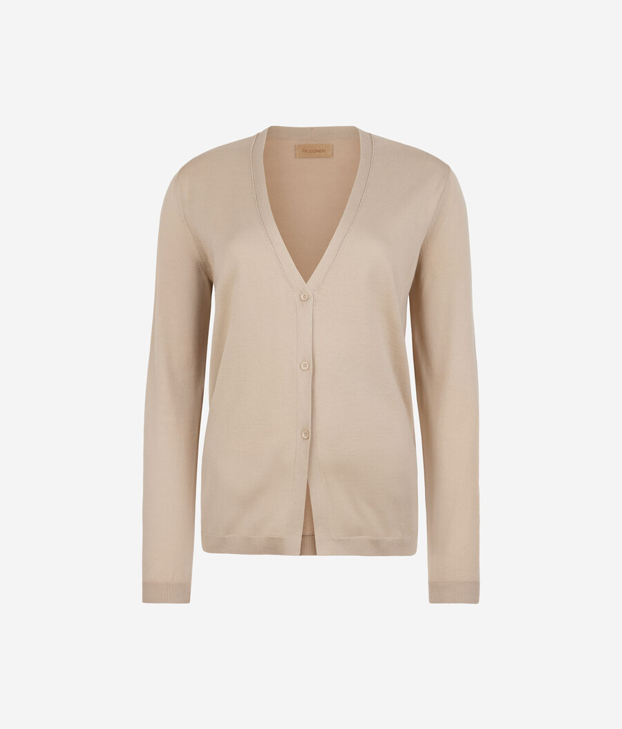 cardigan in cotone a maniche lunghe fresh