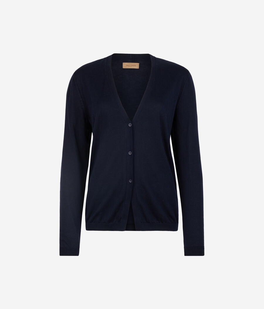 cardigan in cotone a maniche lunghe fresh