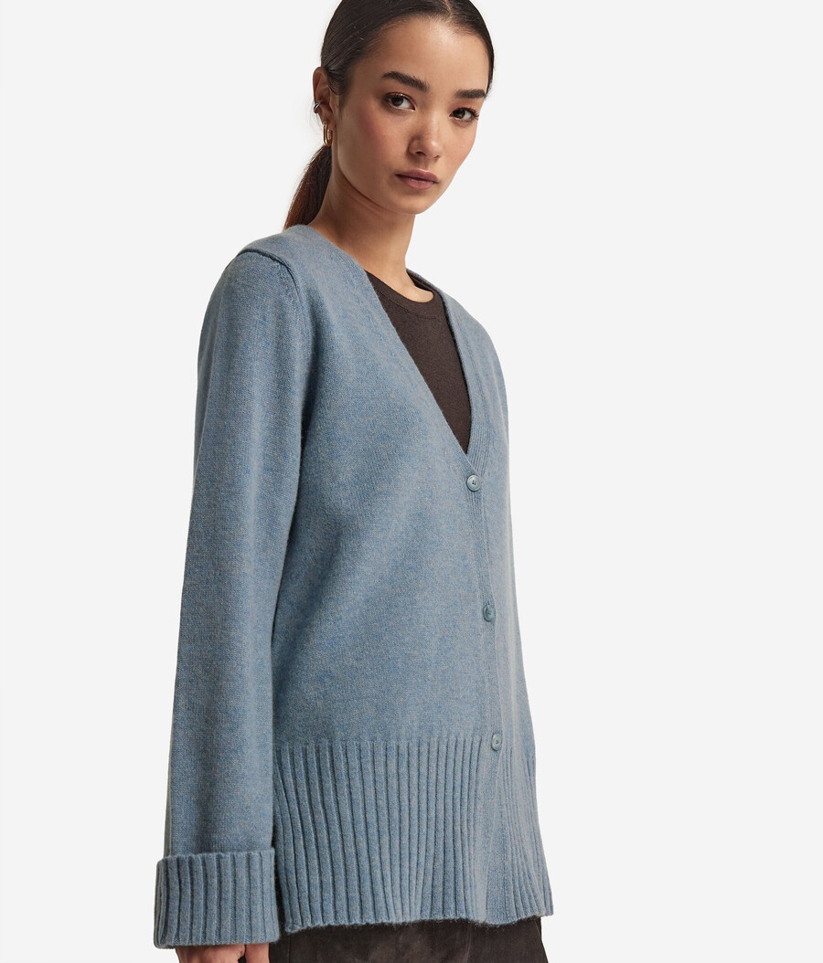 cardigan con scollo a v in cashmere ultra morbido