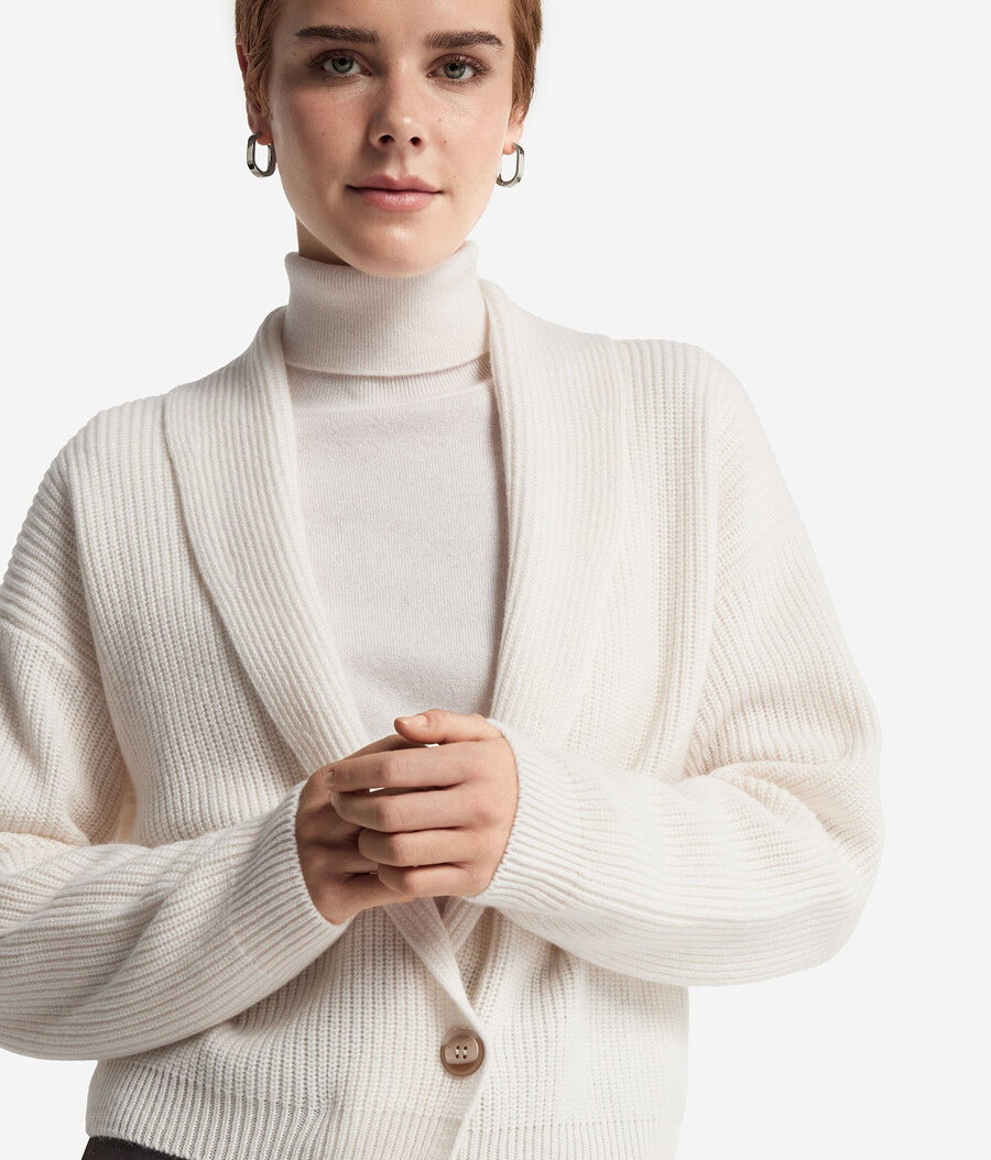 cardigan scialle in cashmere ultra morbido