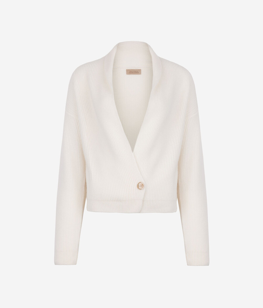 cardigan scialle in cashmere ultra morbido