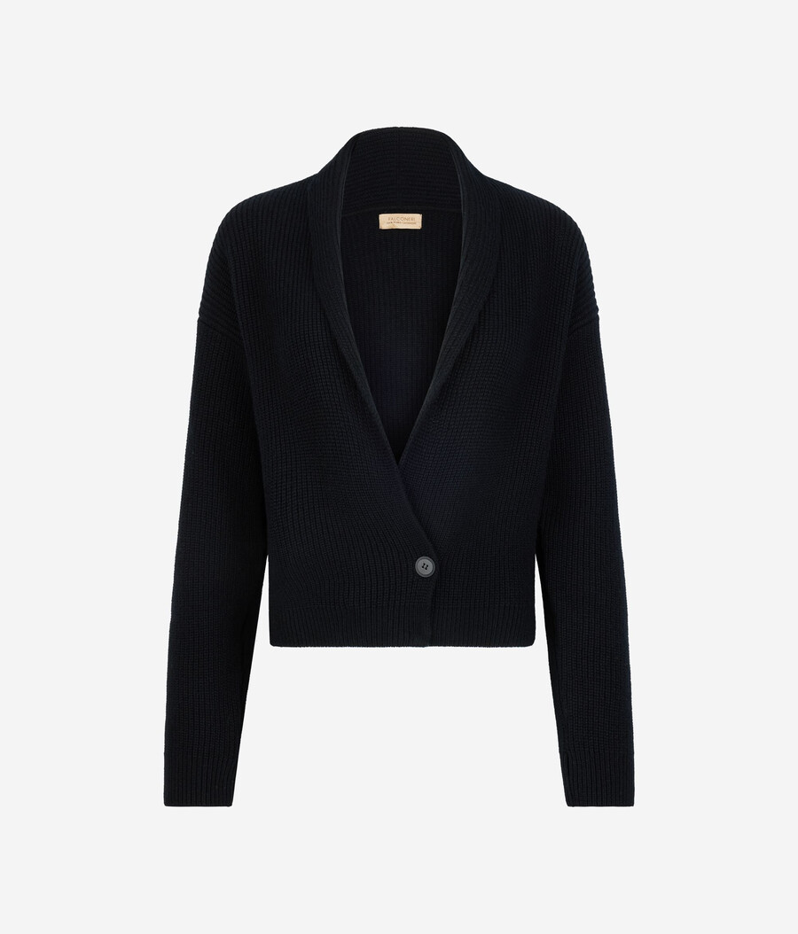 cardigan scialle in cashmere ultra morbido