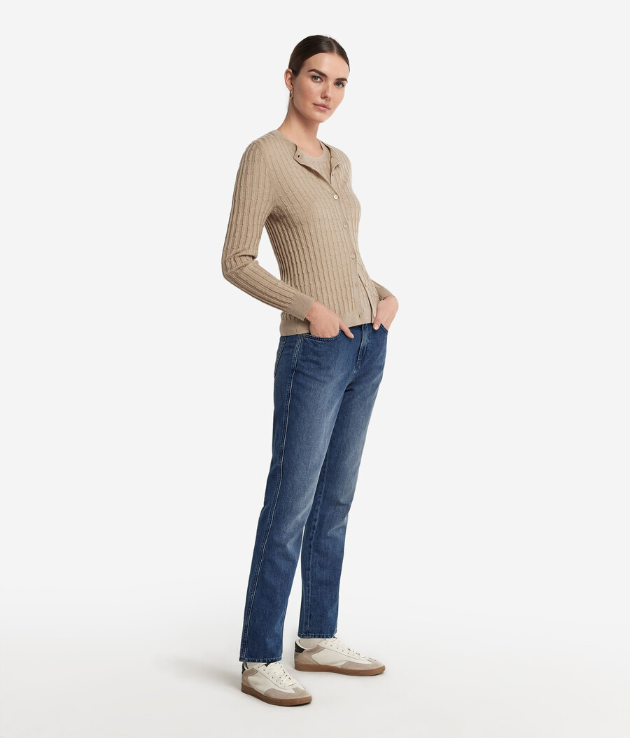 cardigan in maglia di cashmere ultrafine