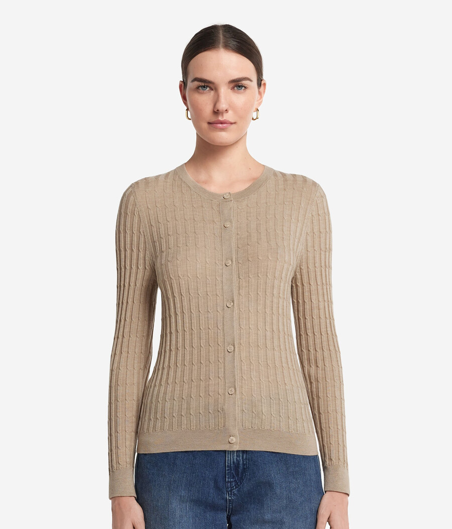 cardigan in maglia di cashmere ultrafine
