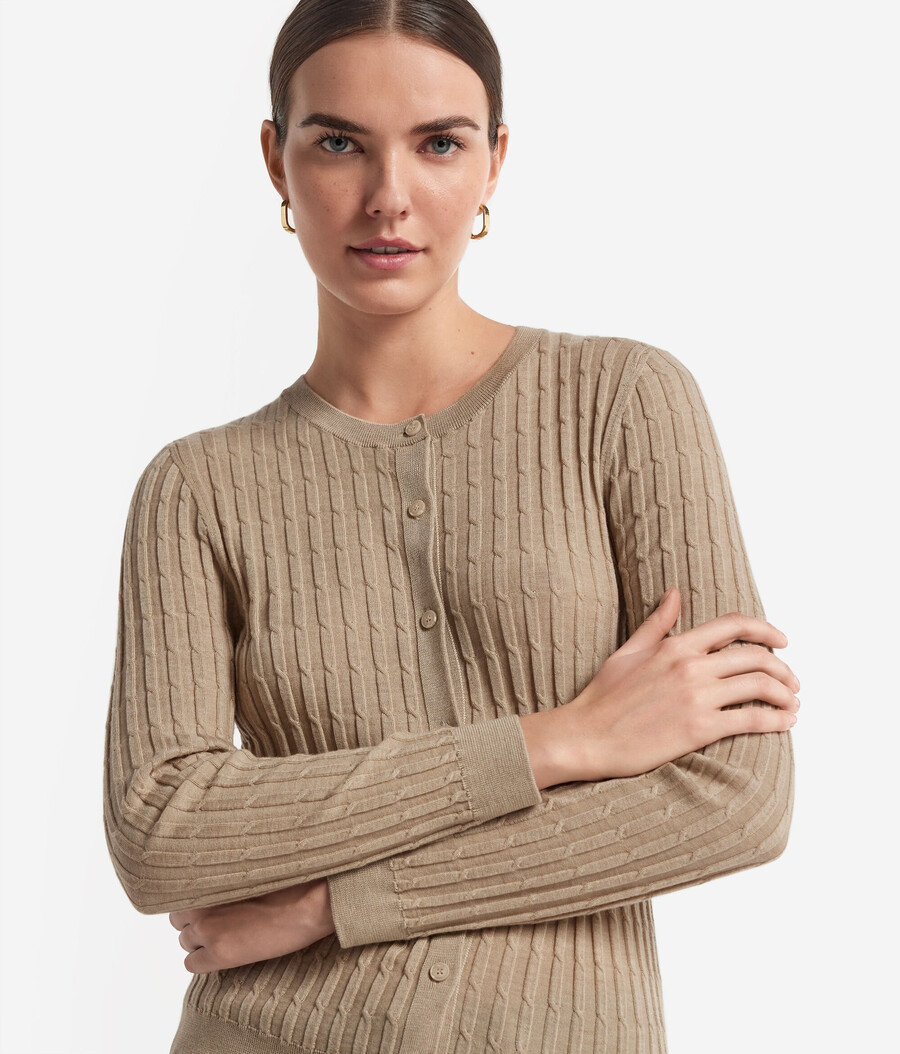 cardigan in maglia di cashmere ultrafine