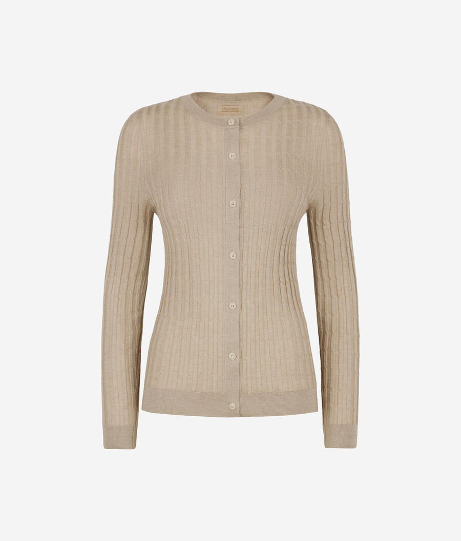cardigan in maglia di cashmere ultrafine