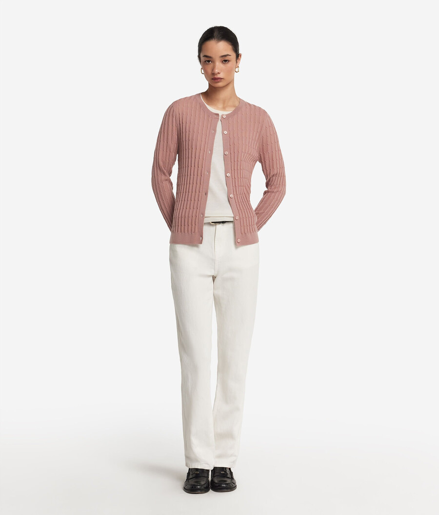 cardigan in maglia di cashmere ultrafine
