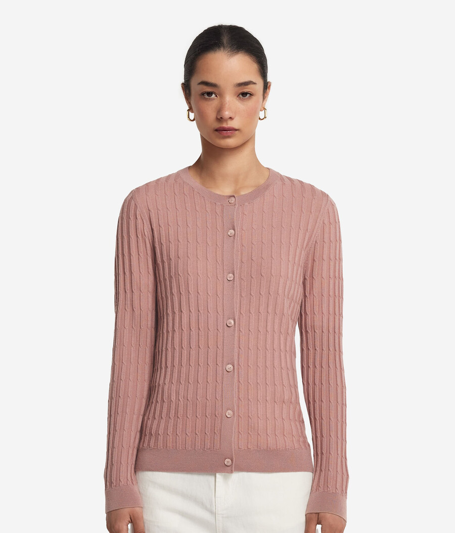 cardigan in maglia di cashmere ultrafine