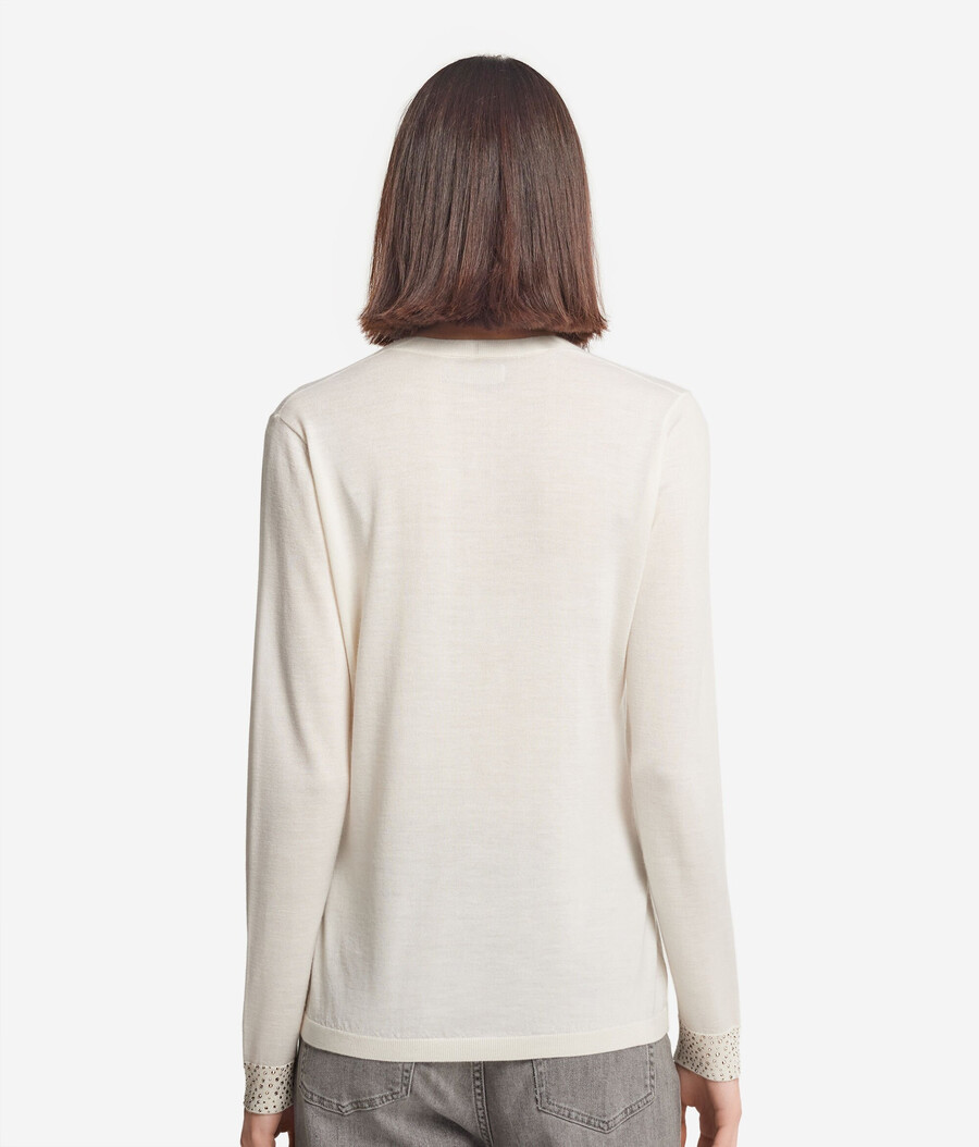 maglione in cashmere ultrafine con strass