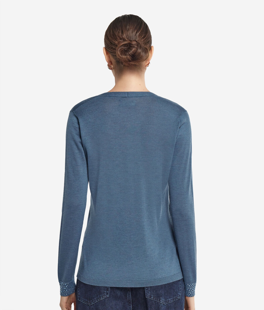 maglione in cashmere ultrafine con strass