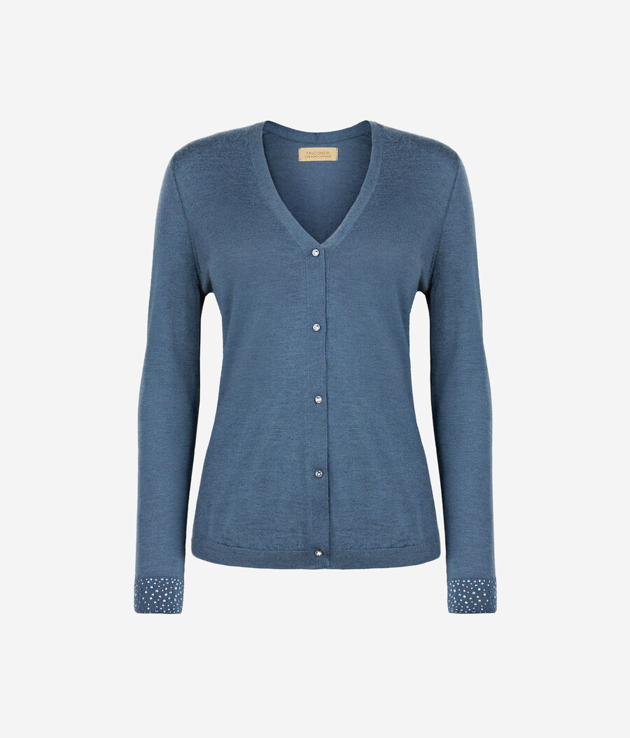 maglione in cashmere ultrafine con strass