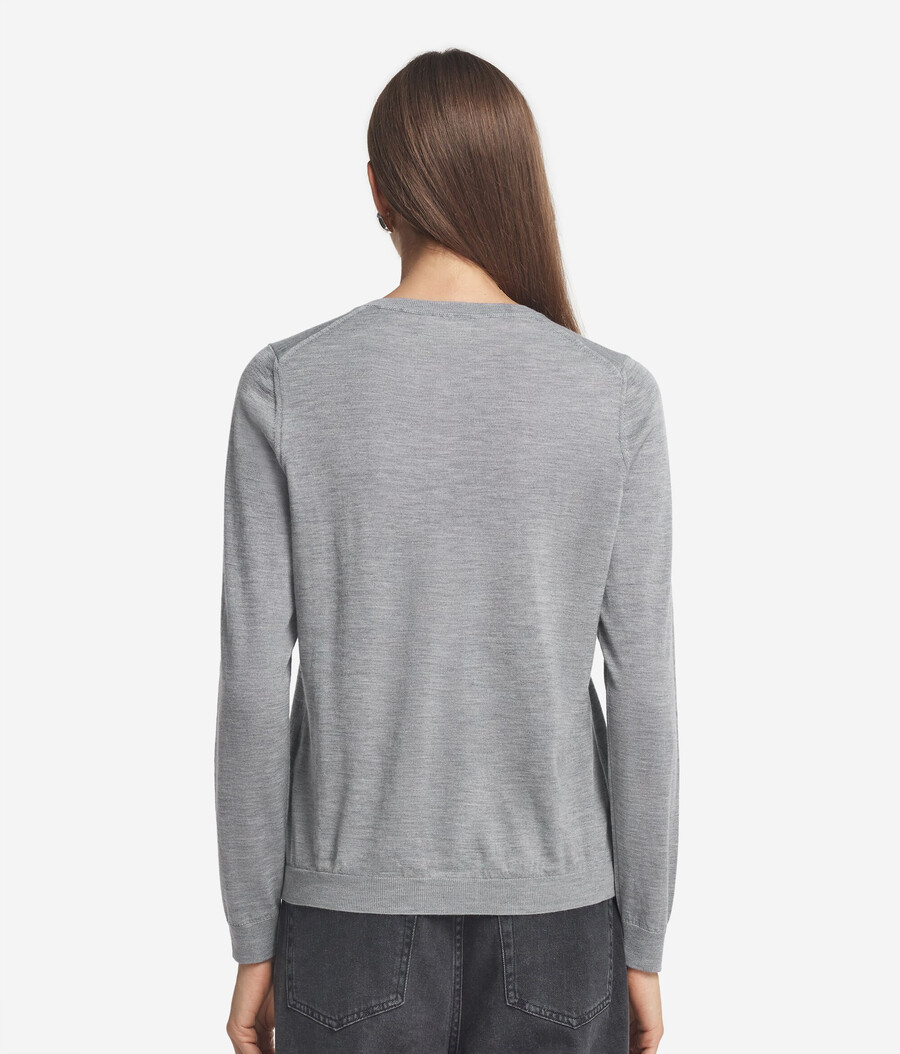 cardigan girocollo in cashmere ultrafine