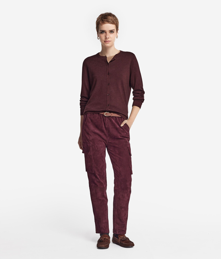 cardigan girocollo in cashmere ultrafine