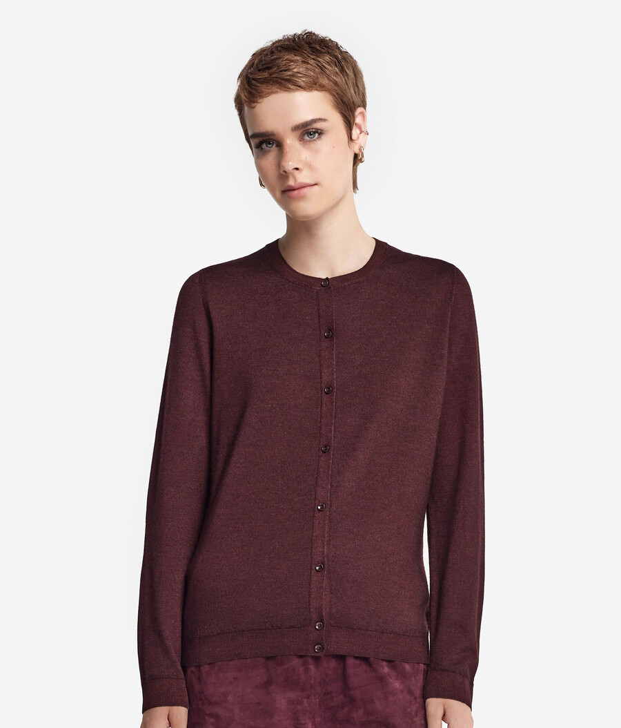 cardigan girocollo in cashmere ultrafine