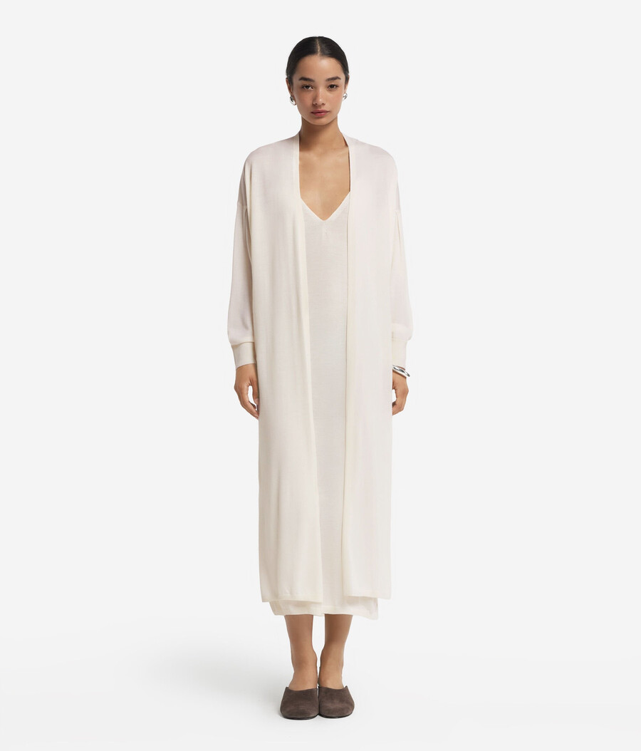 cardigan lungo in cashmere ultrafine