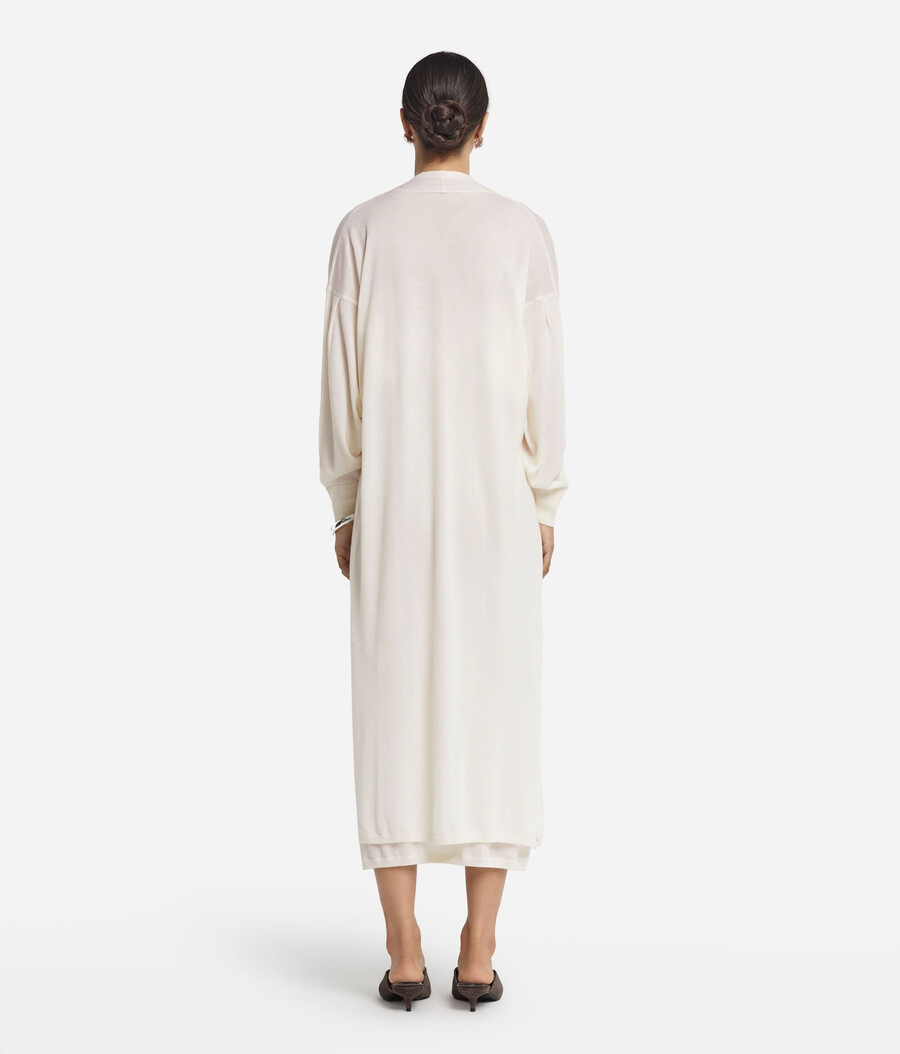 cardigan lungo in cashmere ultrafine