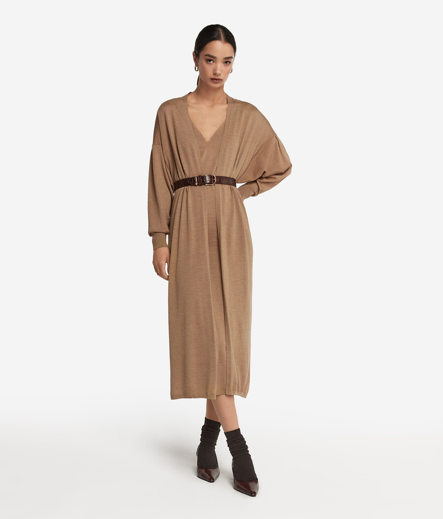 cardigan lungo in cashmere ultrafine