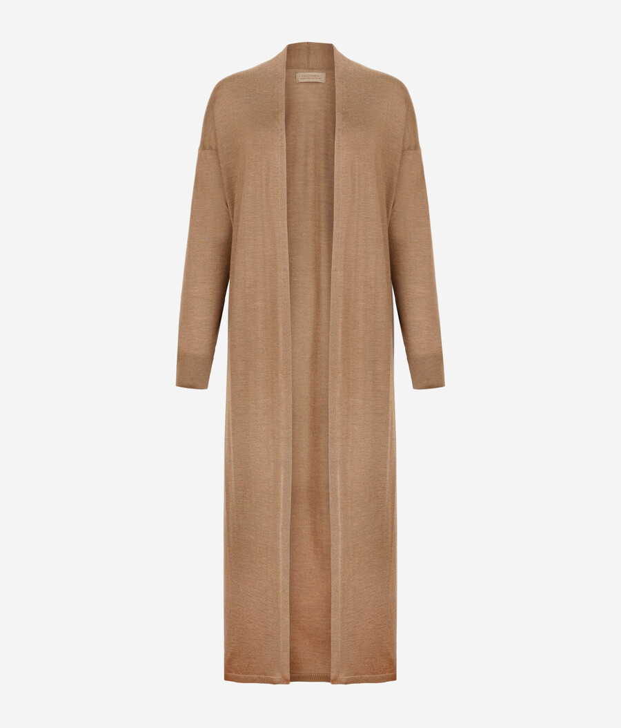 cardigan lungo in cashmere ultrafine