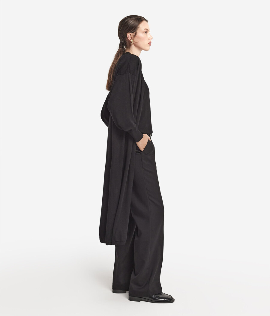 cardigan lungo in cashmere ultrafine