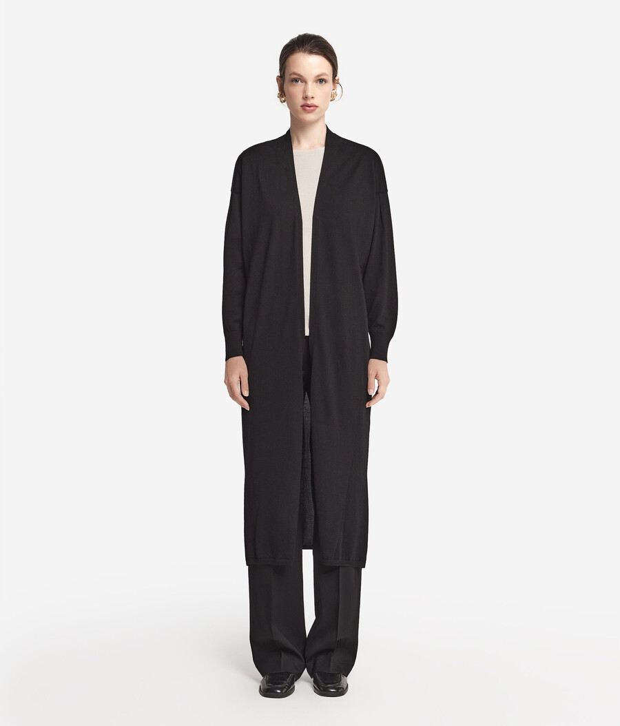 cardigan lungo in cashmere ultrafine