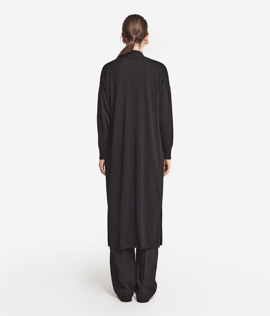 cardigan lungo in cashmere ultrafine