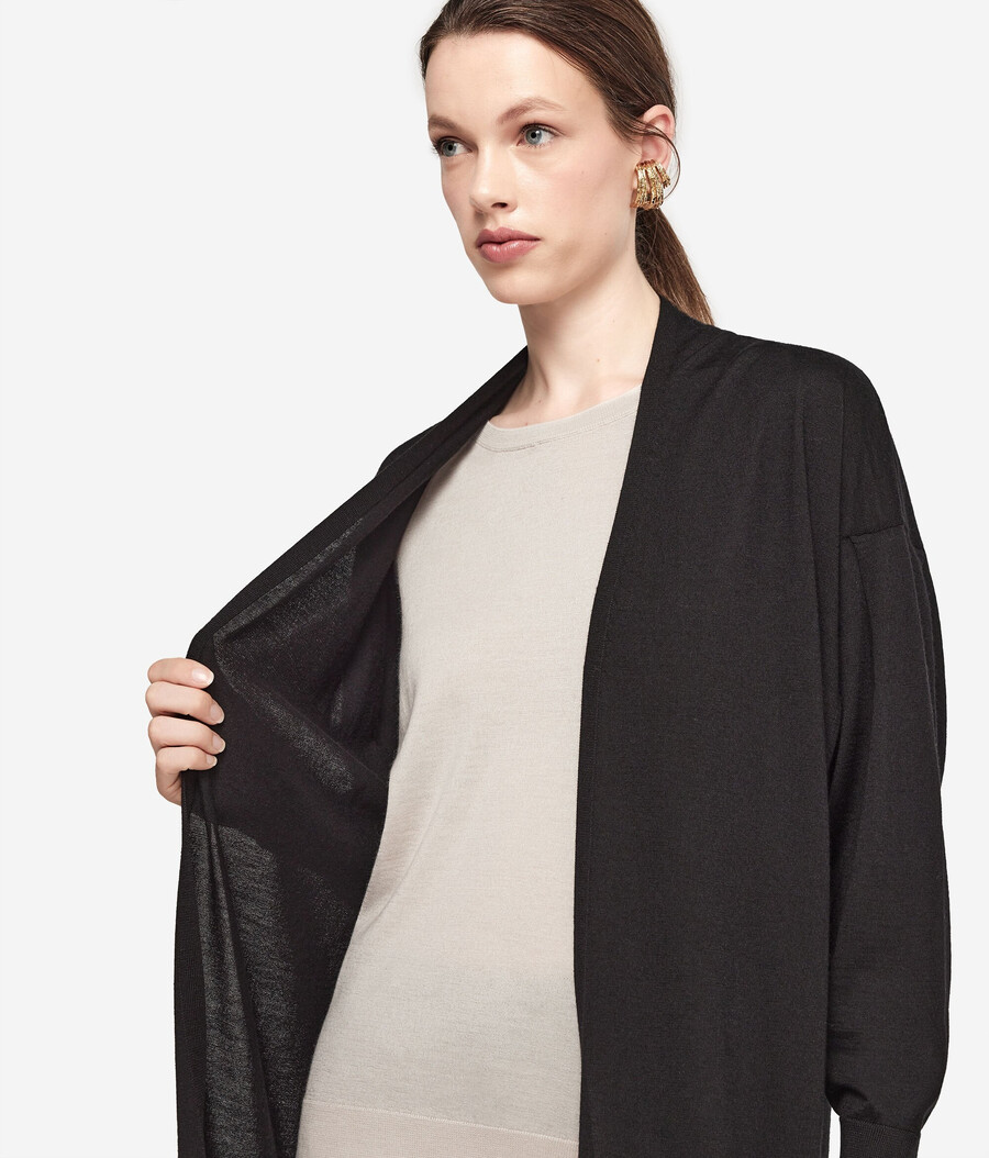 cardigan lungo in cashmere ultrafine