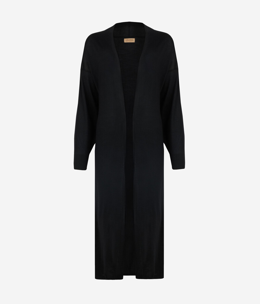 cardigan lungo in cashmere ultrafine