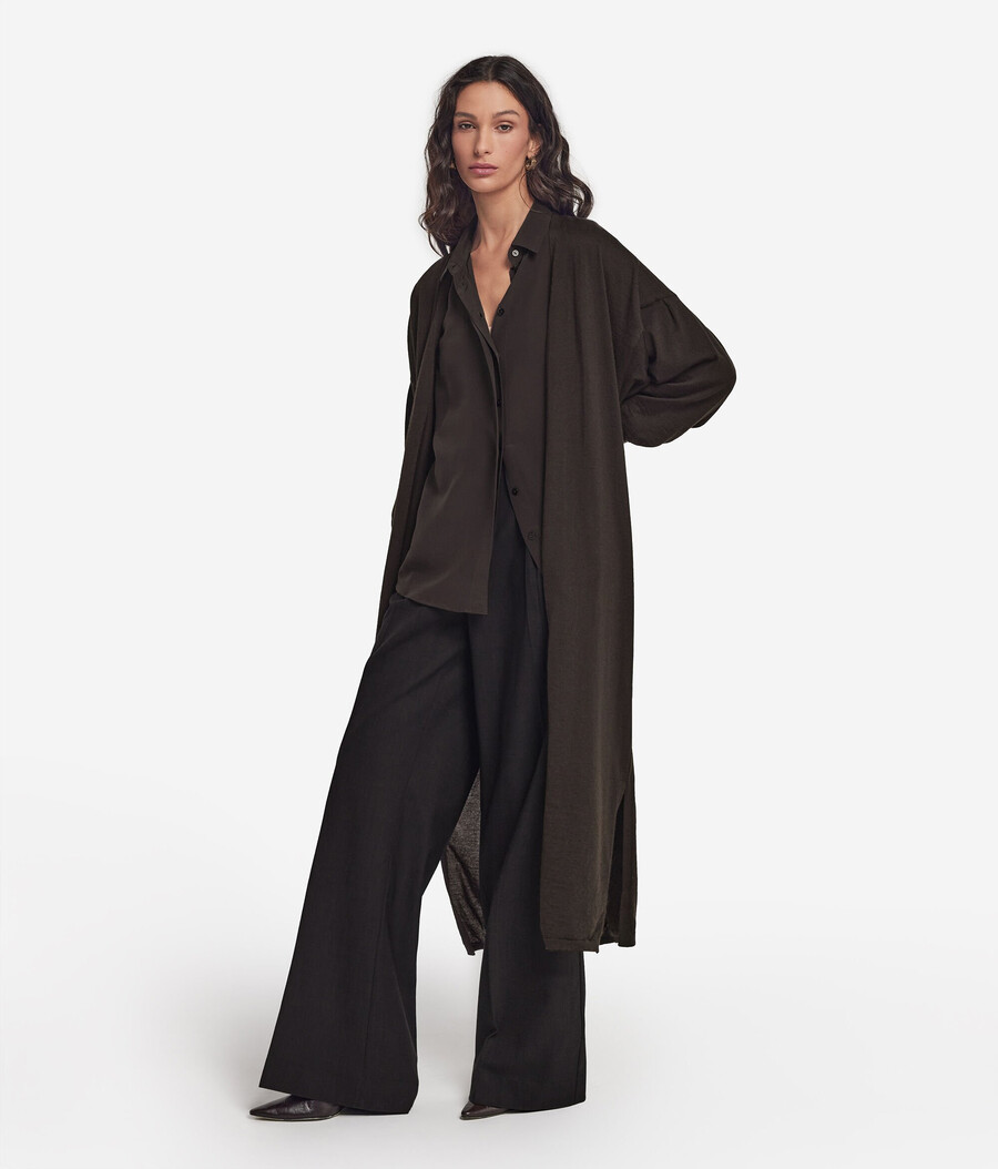 cardigan lungo in cashmere ultrafine