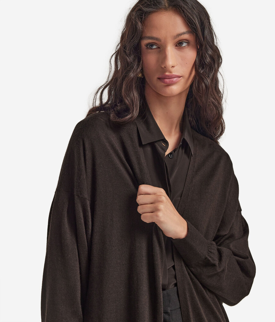 cardigan lungo in cashmere ultrafine