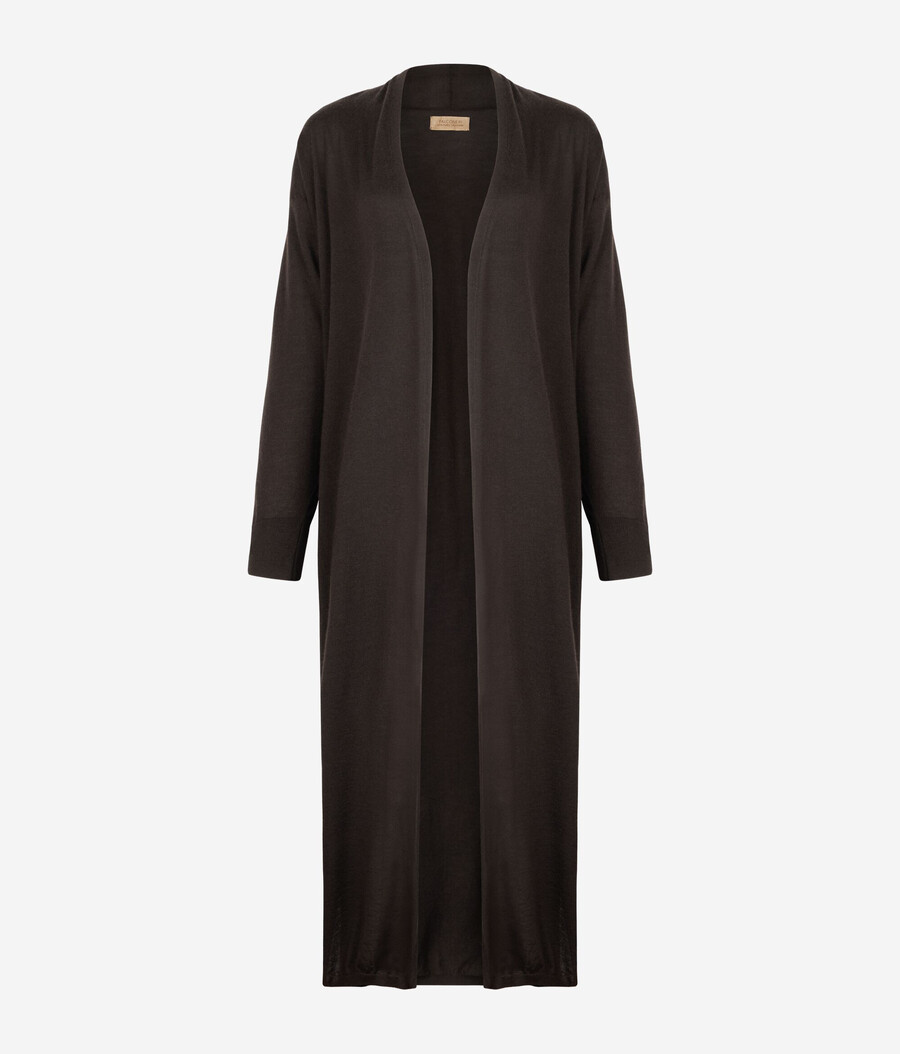 cardigan lungo in cashmere ultrafine