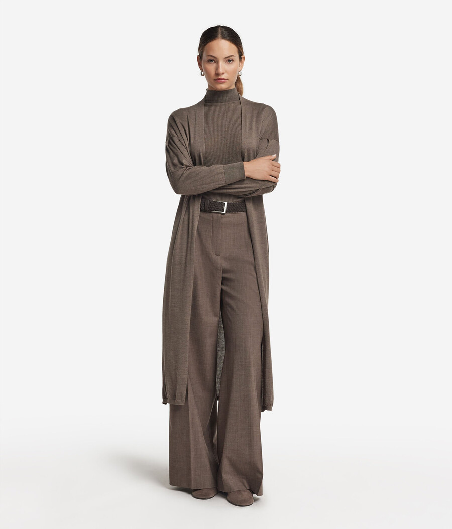 cardigan lungo in cashmere ultrafine