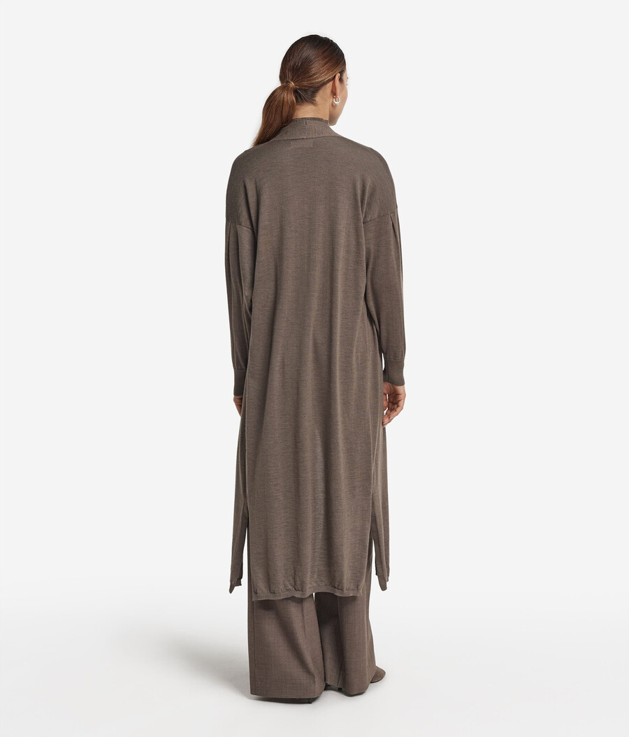 cardigan lungo in cashmere ultrafine