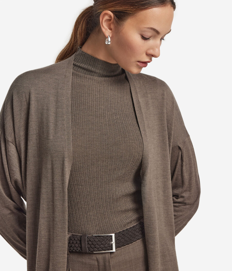 cardigan lungo in cashmere ultrafine