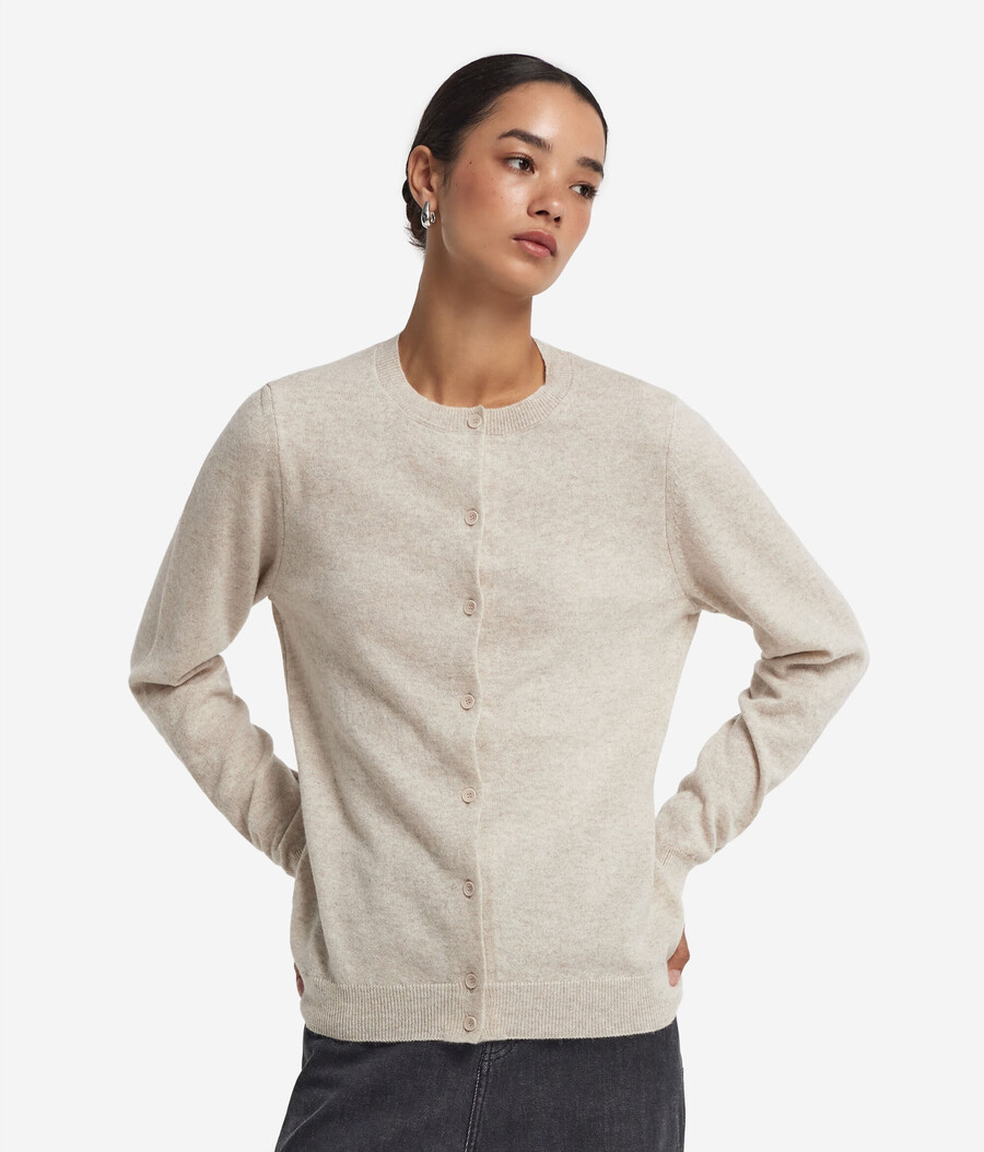 cardigan girocollo in cashmere ultra morbido