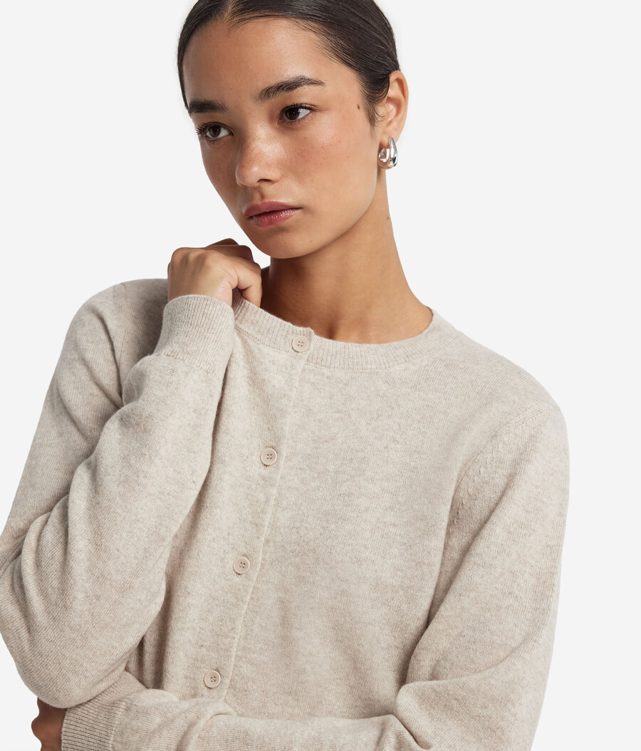 cardigan girocollo in cashmere ultra morbido