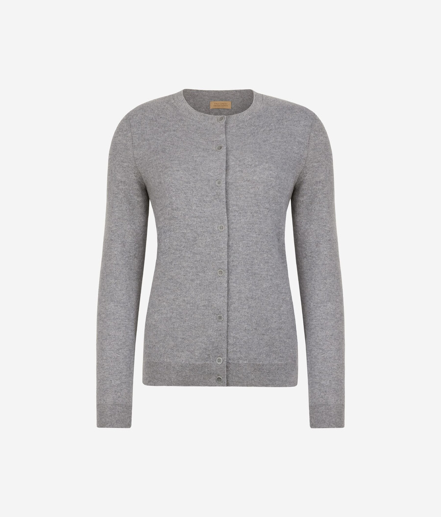 cardigan girocollo in cashmere ultra morbido