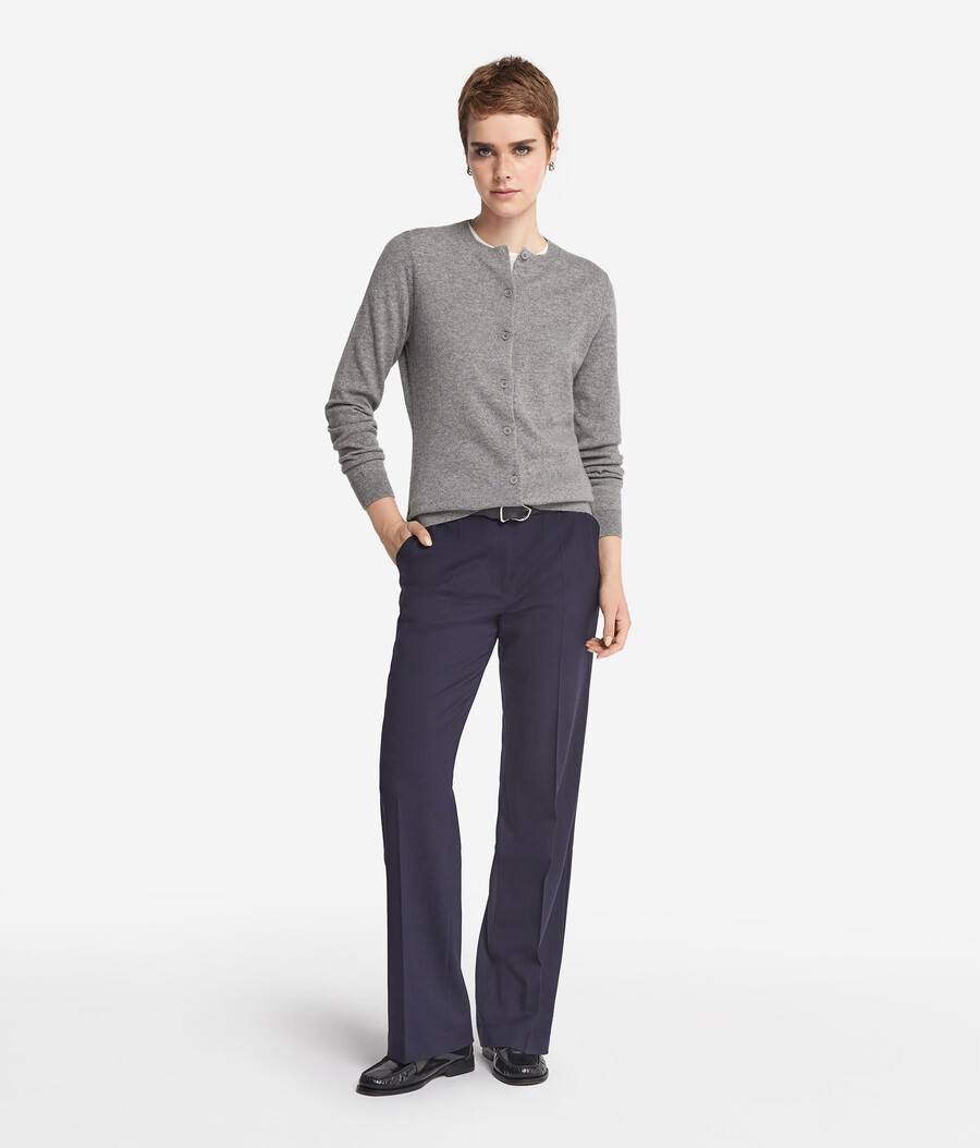 cardigan girocollo in cashmere ultra morbido