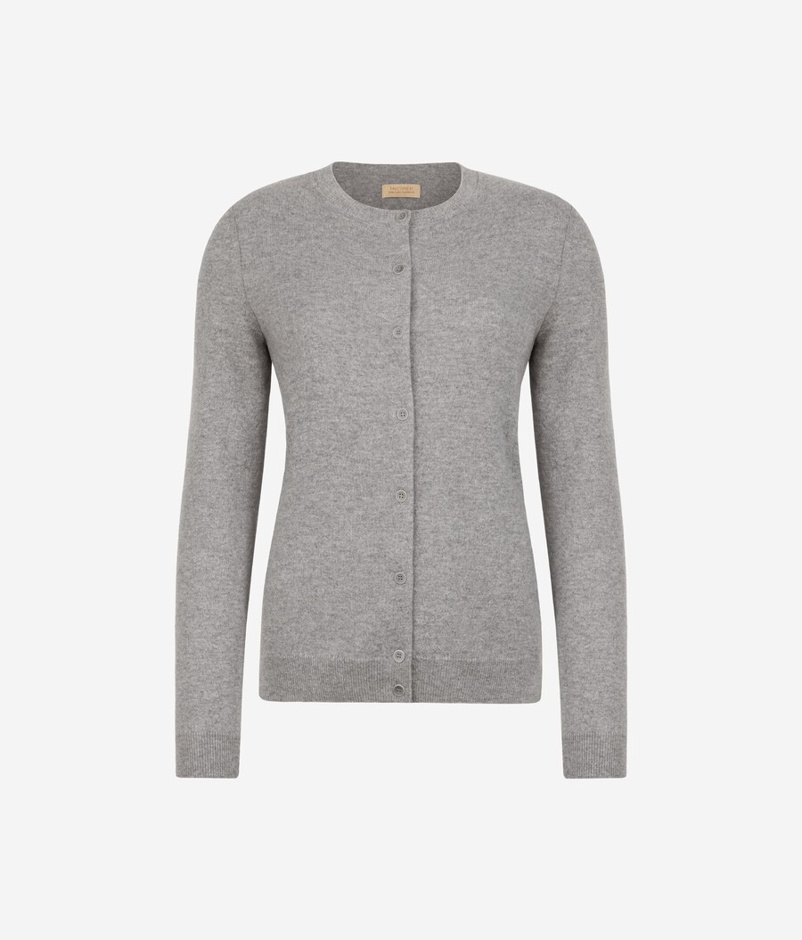 cardigan girocollo in cashmere ultra morbido