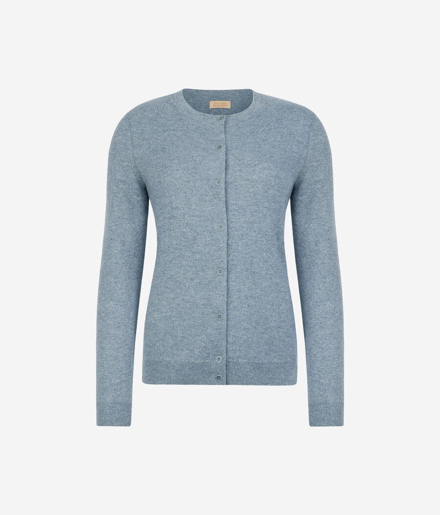 cardigan girocollo in cashmere ultra morbido