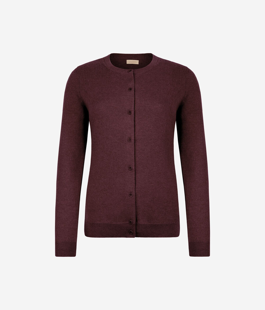 cardigan girocollo in cashmere ultra morbido
